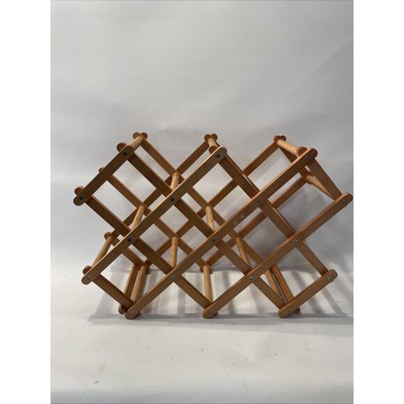 Unbranded Other - Vintage Bamboo Wine Rack, MCM Tiki Bar, Fits 8 Wine Bottles, Expandable 19x15